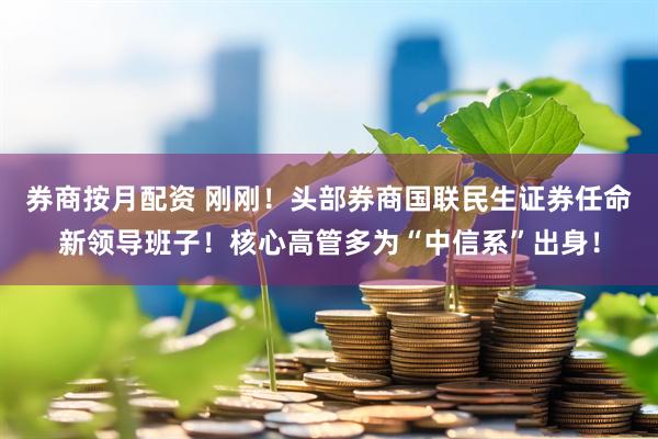 券商按月配资 刚刚！头部券商国联民生证券任命新领导班子！核心高管多为“中信系”出身！